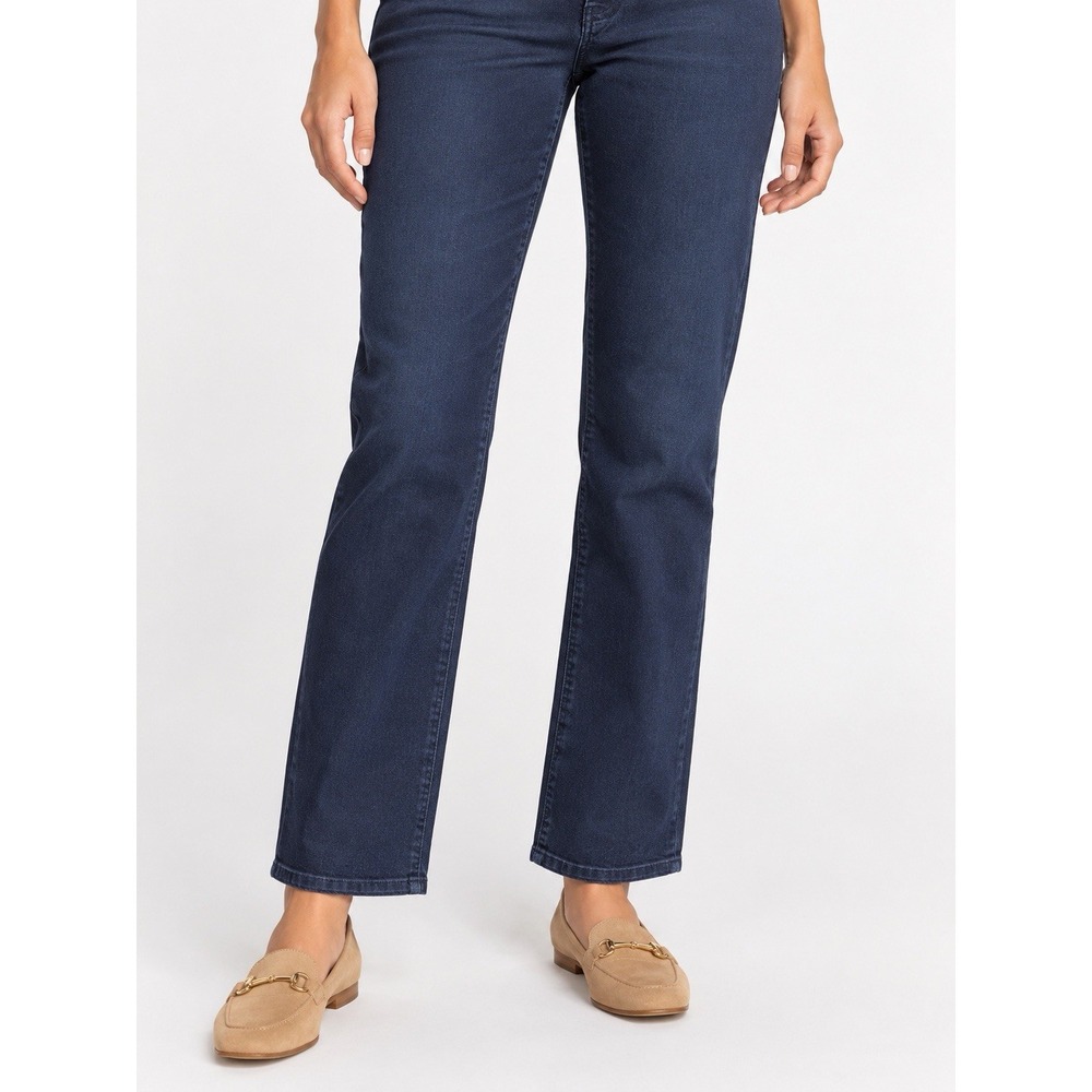 BLANK NYC High Rise Straight Leg Pant ~10/30~Dark Wash Blue Jeans 27" Inseam NWT